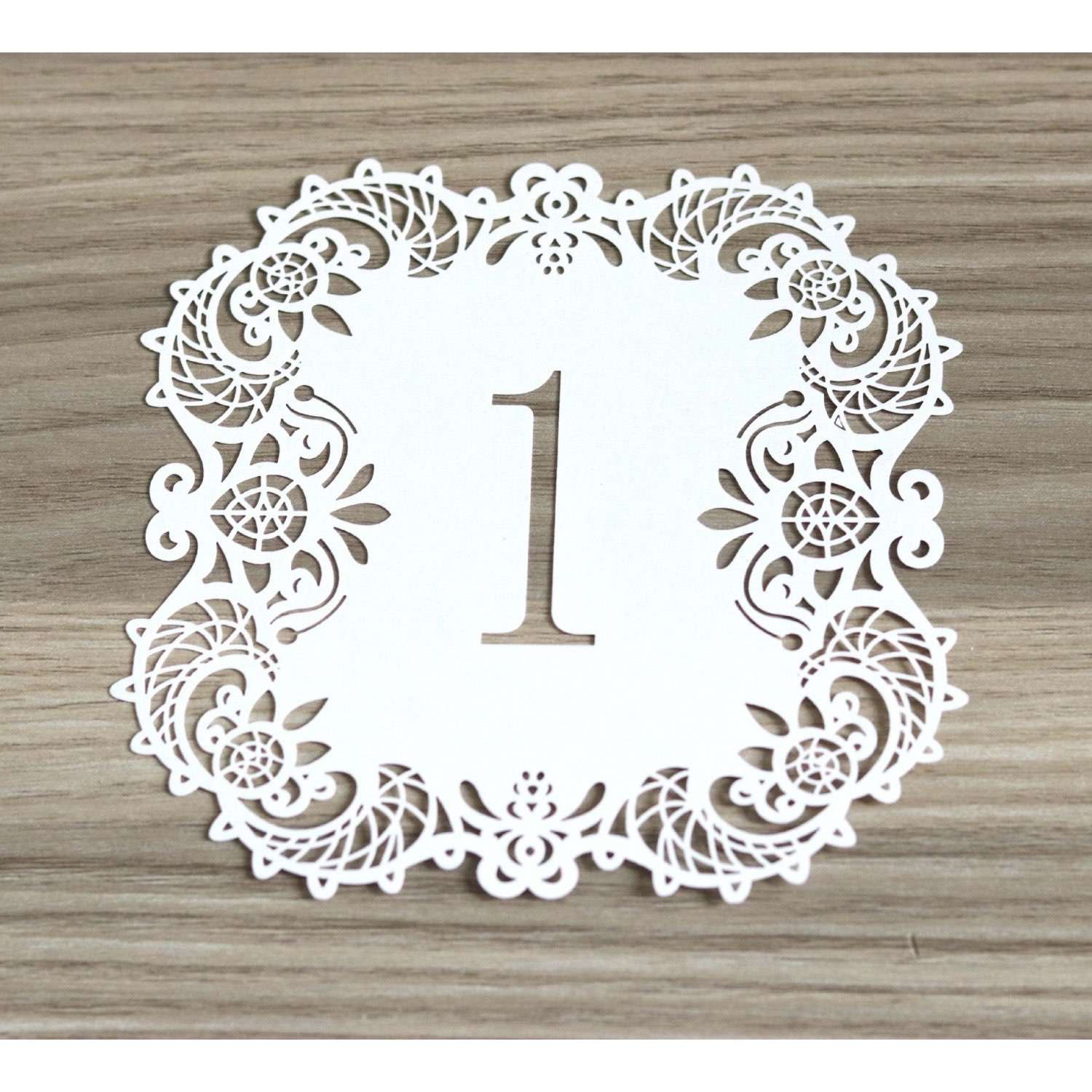 Table Card Wedding Supplies Laser Cut Card Number Card